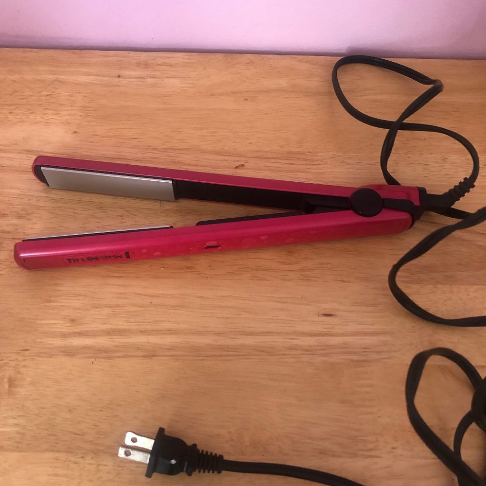 small pink flat iron